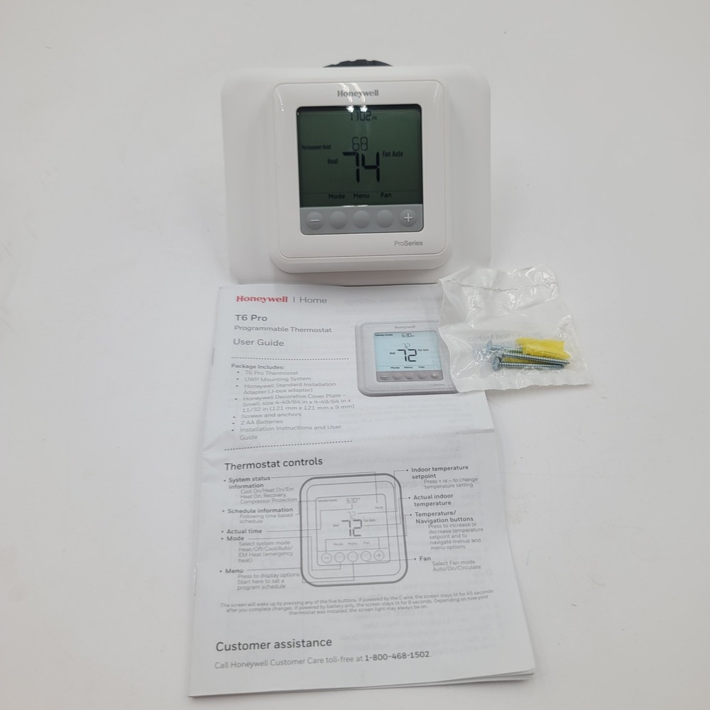 Honeywell Home T6 Pro Programmable Thermostat White ProSeries TH6210U2001